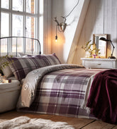 Dreams & Drapes Lodge Colville Check Plum Duvet Cover Set Dreams & Drapes Lodge Colville Check Plum Duvet Cover Set